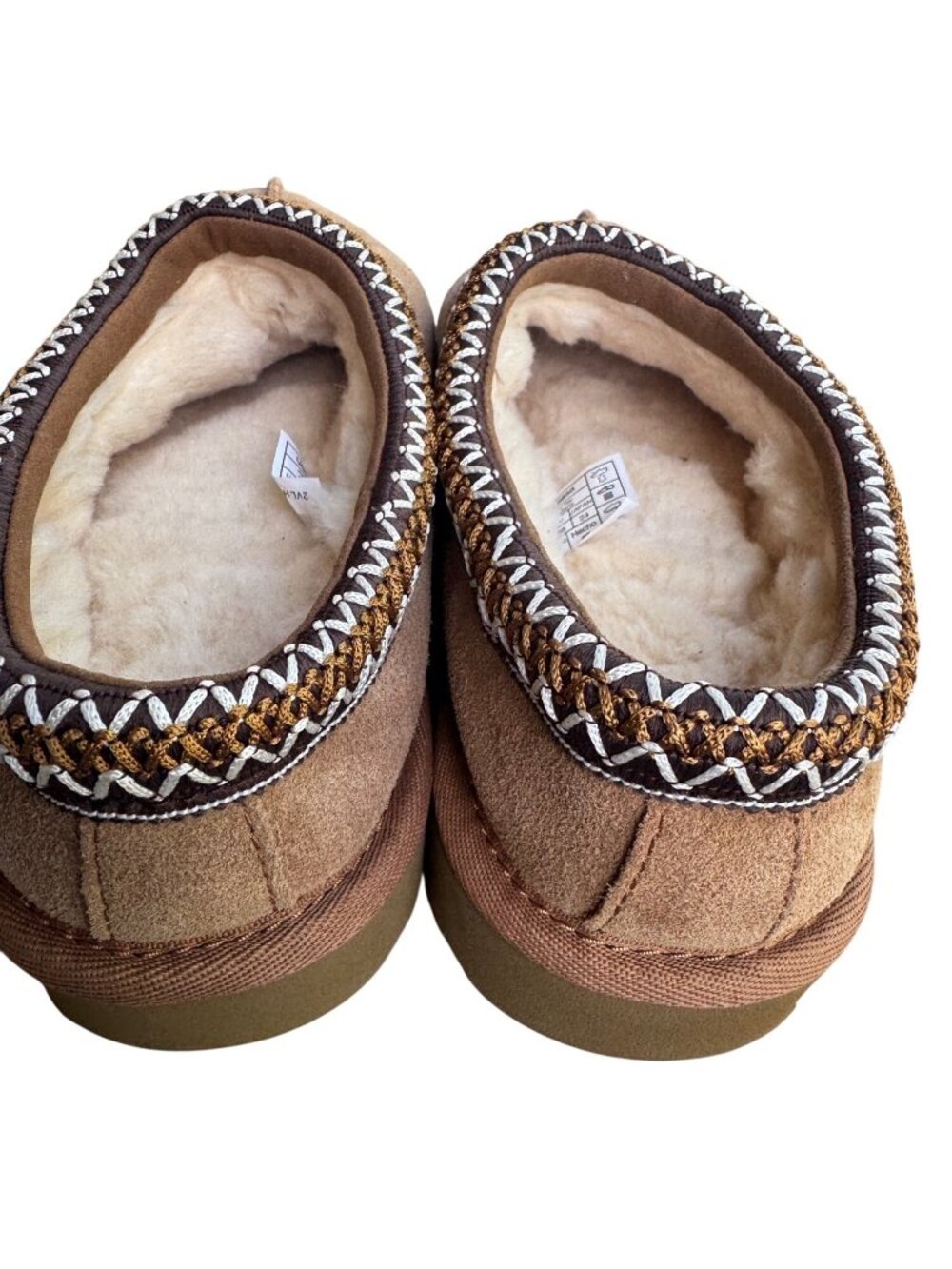 UGG Tasman Chestnut Slippers Womens Size 7 Suede Sheepskin Lined Shoes 1019066K - Picture 14 of 14